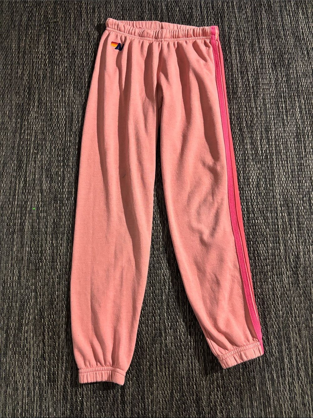 Aviator Nation 5 Stripe Jogger Sweatpant Pink Size XS